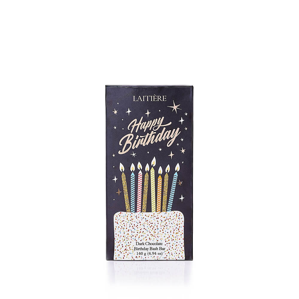 Laitière Dark Chocolate Birthday Bash Bar - Black