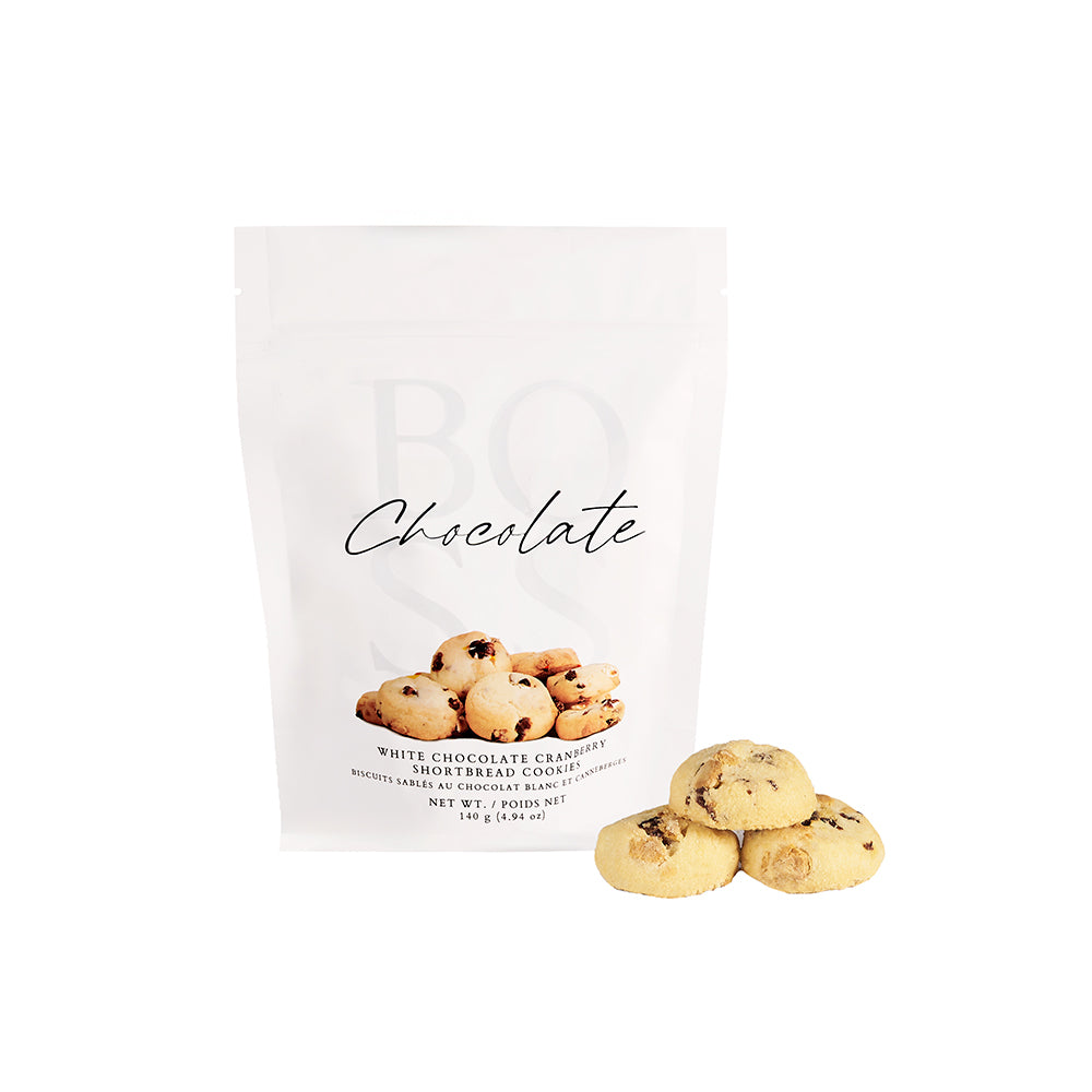 Boss White Chocolate Cranberry Shortbread Cookies