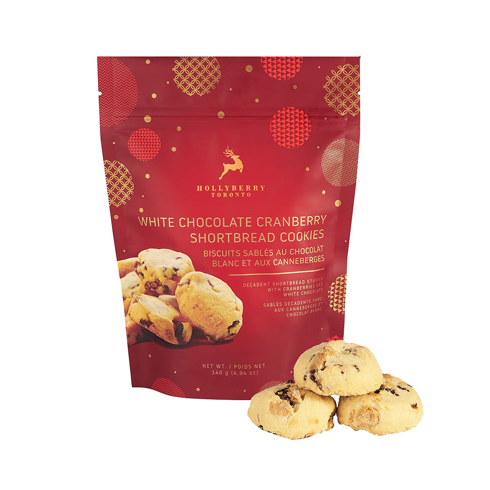 Hollyberry White Chocolate Cranberry Shortbread Cookies