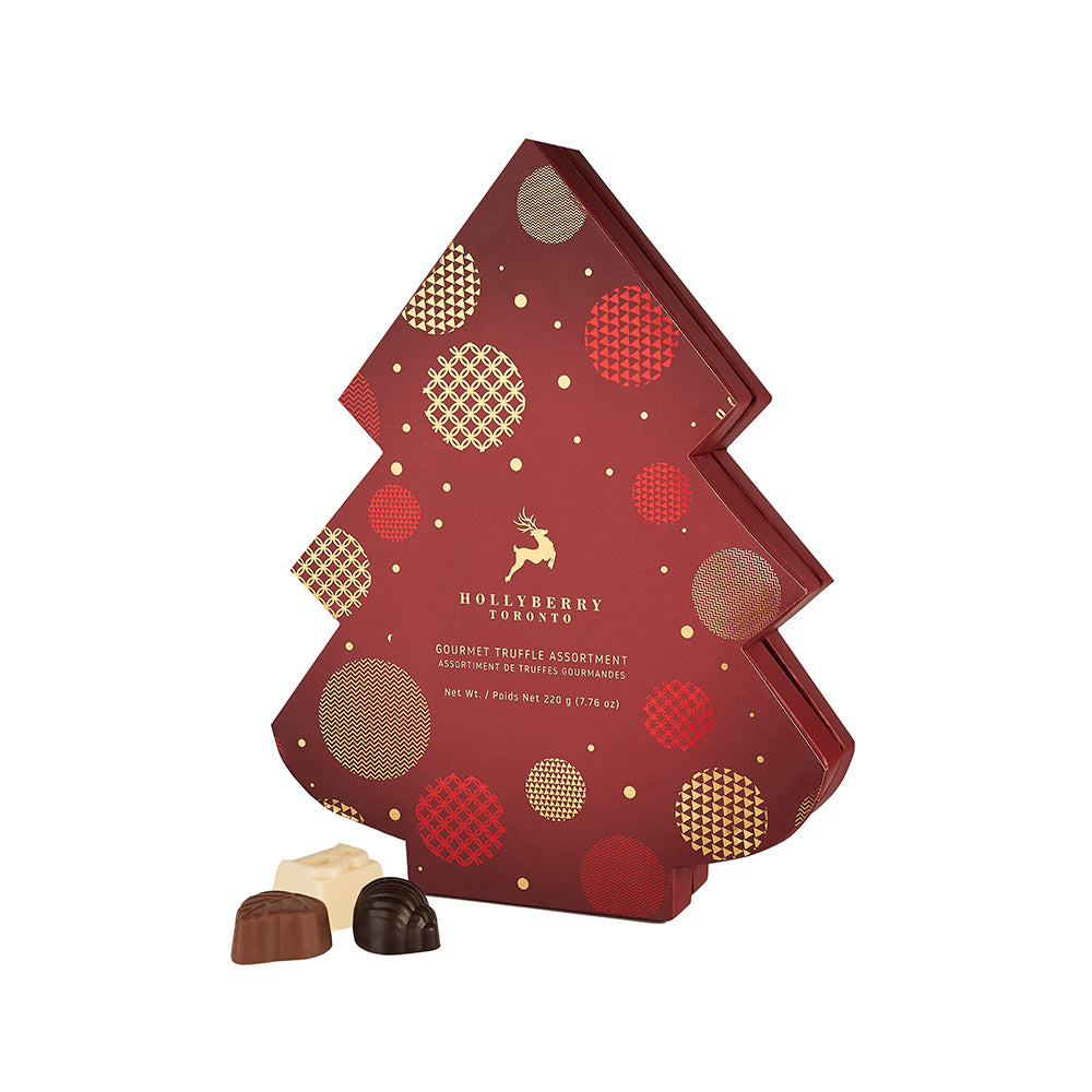 Hollyberry Gourmet Truffle Assortment Tree Box