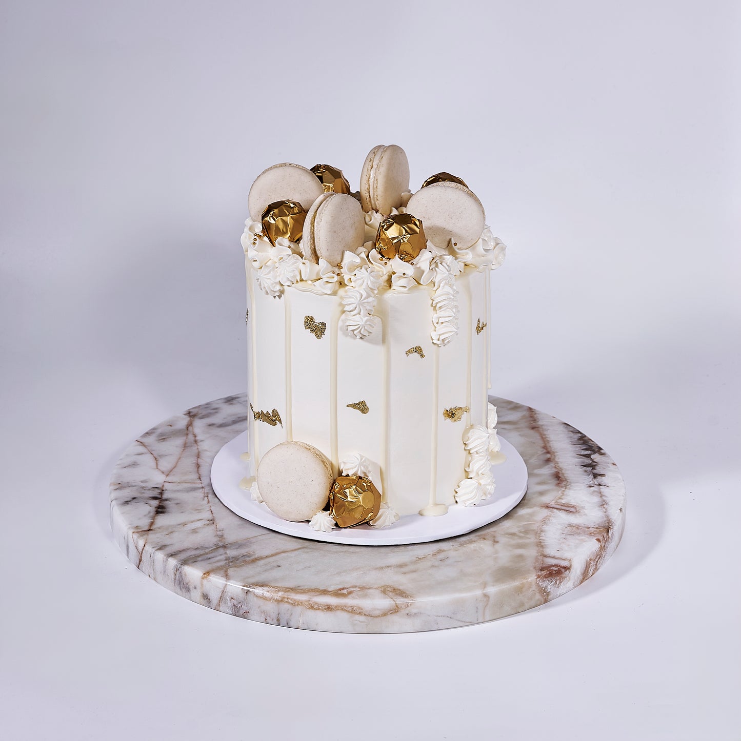 Golden Macaron Cake