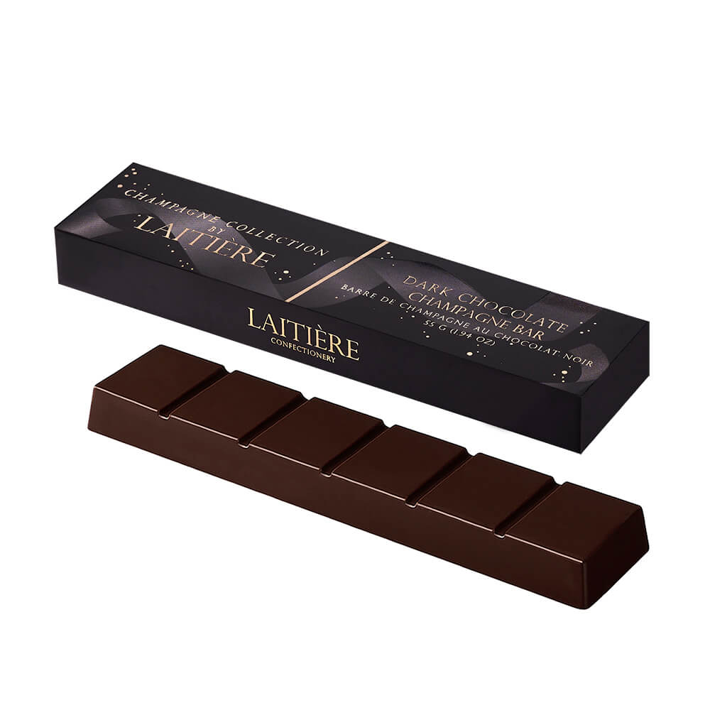 Laitière Center Filled Chocolate Bar - Dark Chocolate Champagne