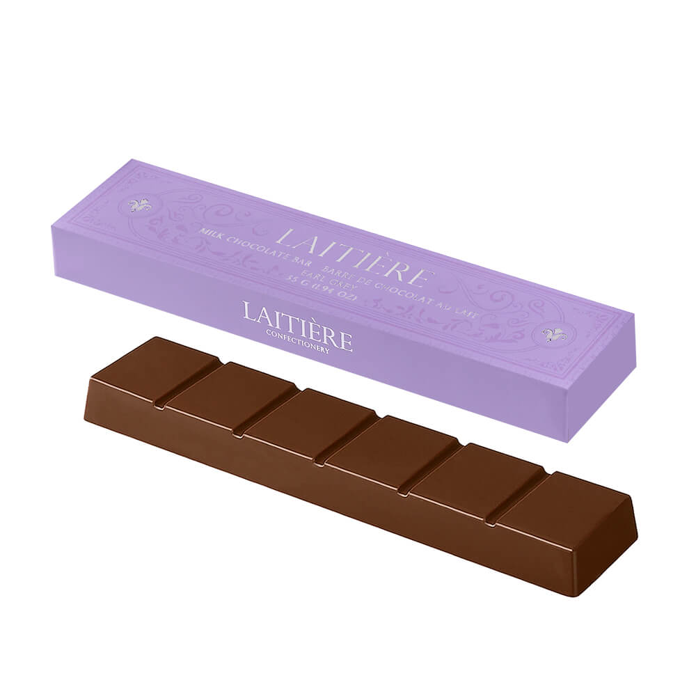 Laitière Center Filled Chocolate Bar - Milk Chocolate Earl Grey