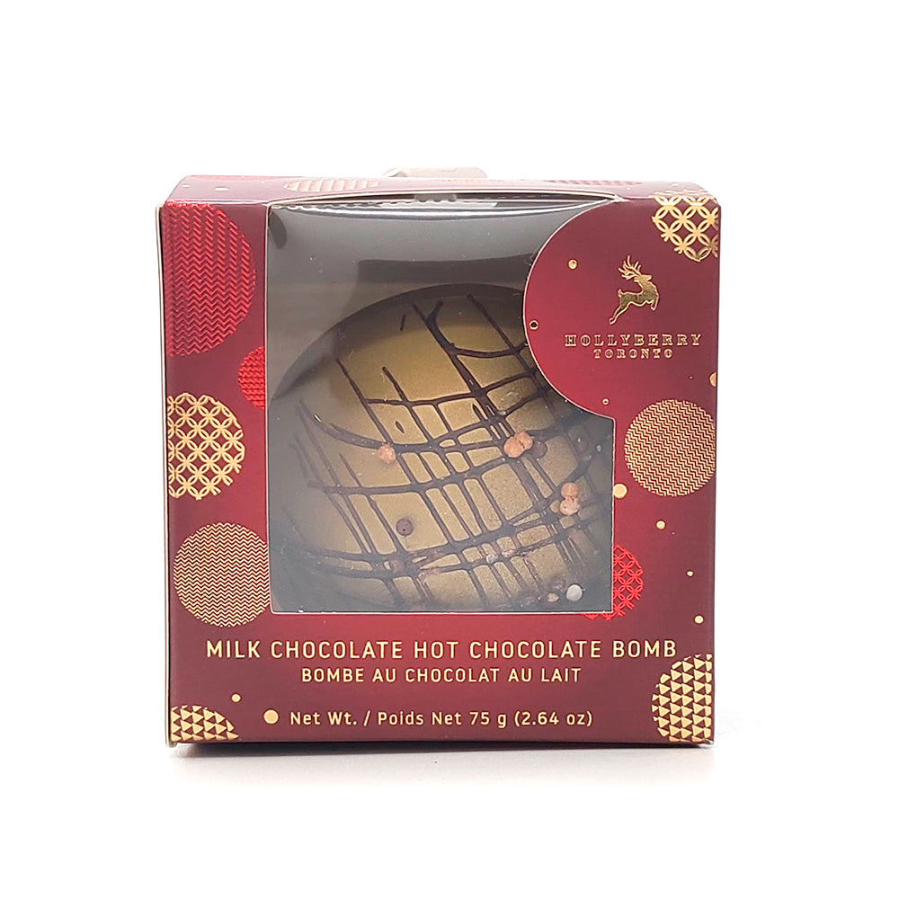 Hollyberry Milk Chocolate Hot Chocolate Bomb