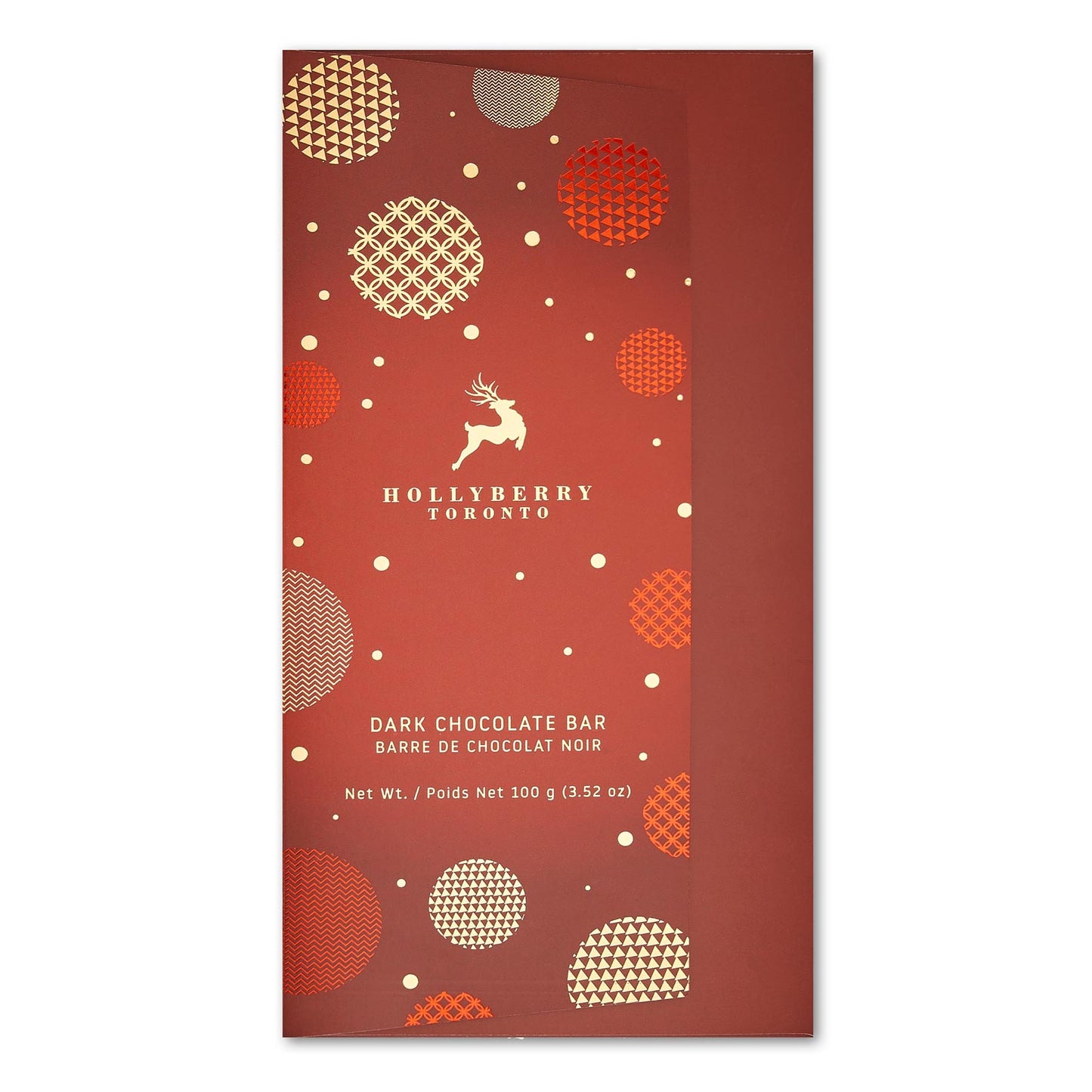 Hollyberry Dark Chocolate Envelope Bar - 100 g