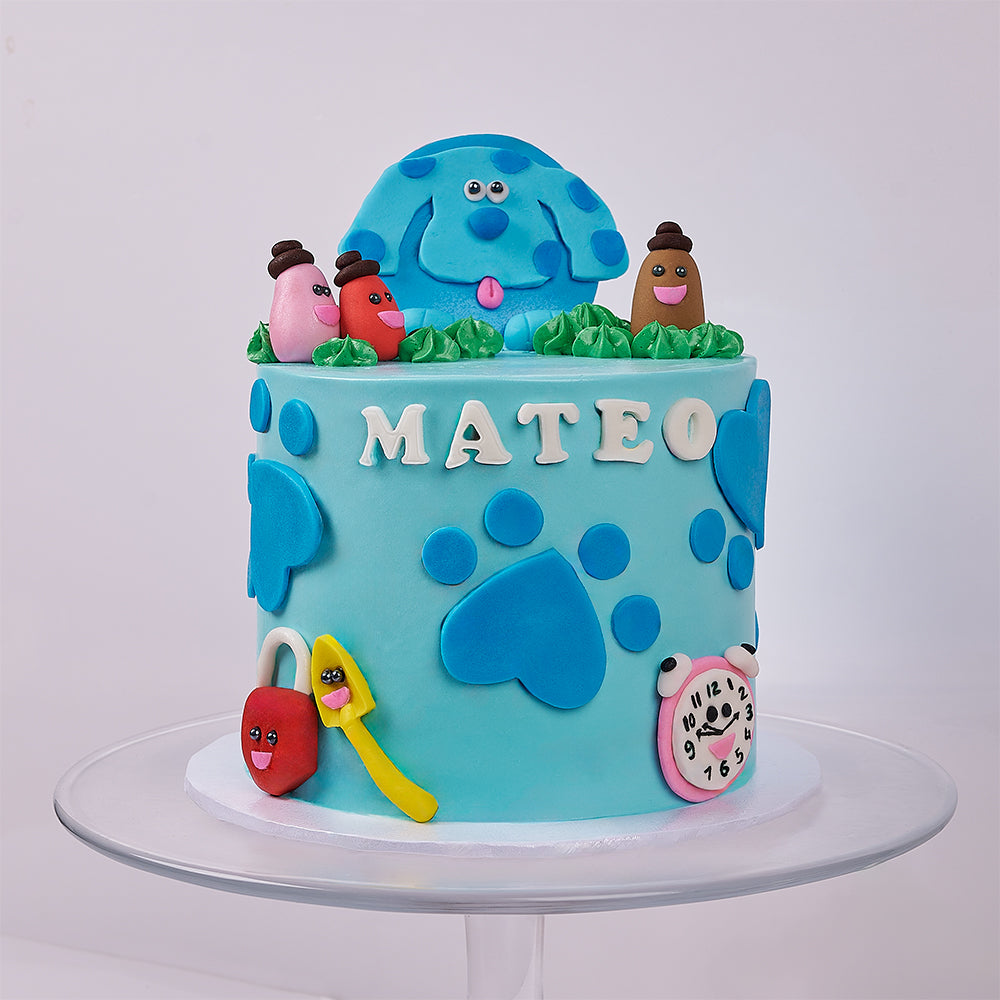 Blue Puppy Adventure Cake
