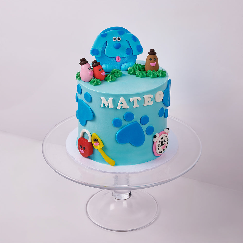 Blue Puppy Adventure Cake