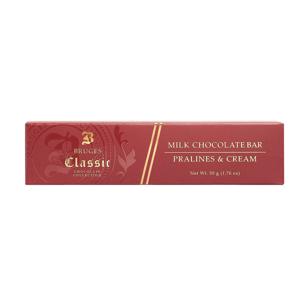 Bruges Center Filled Chocolate Bar - Pralines & Cream