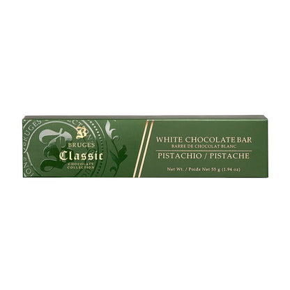Bruges Center Filled Chocolate Bar - White Chocolate Pistachio