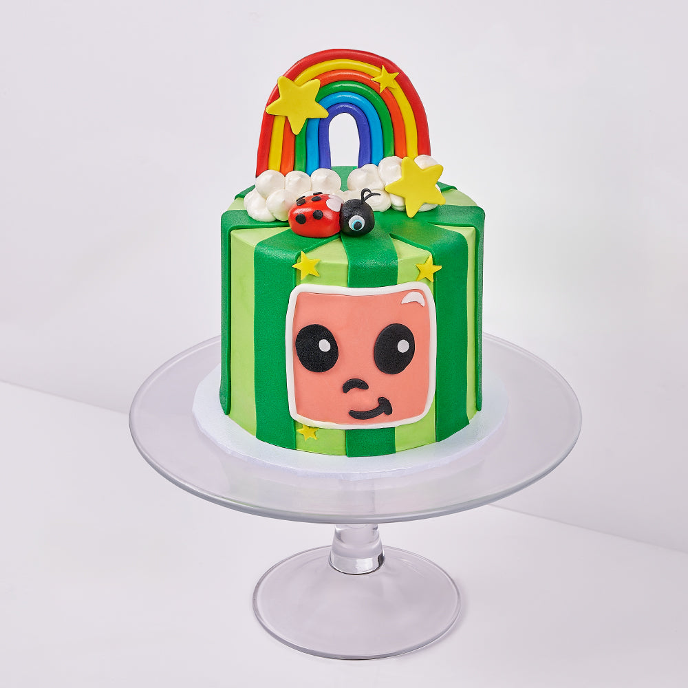 Little Lady Bug Rainbow Cake