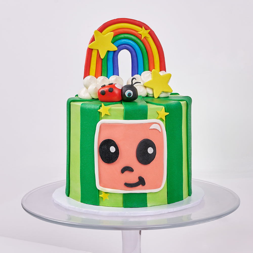 Little Lady Bug Rainbow Cake