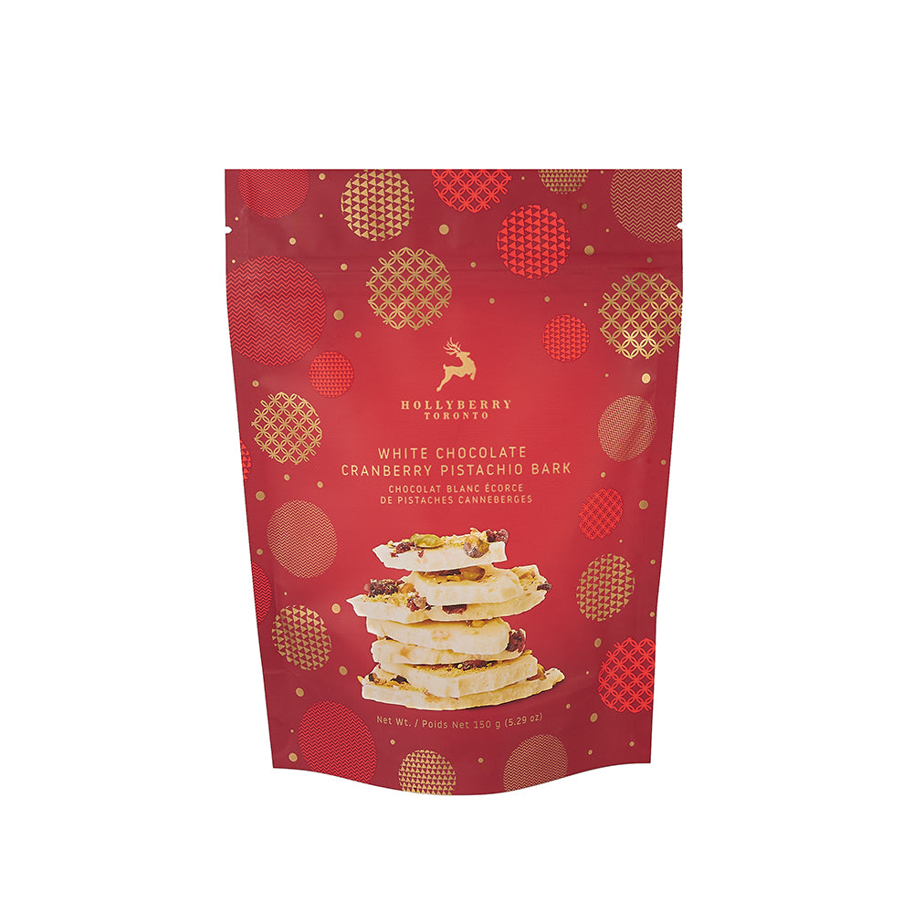 Hollyberry White Chocolate Cranberry Pistachio Bark