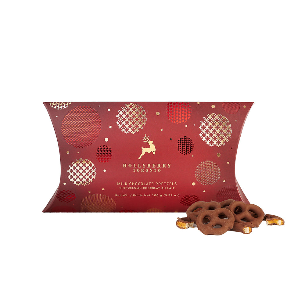 Hollyberry Milk Chocolate Pretzels