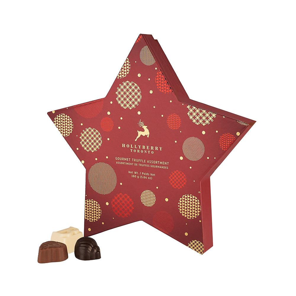 Hollyberry Gourmet Truffle Assortment Star Box
