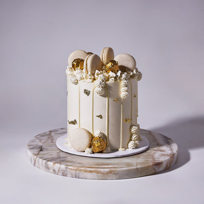 Golden Macaron Cake