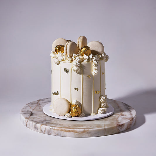 Golden Macaron Cake