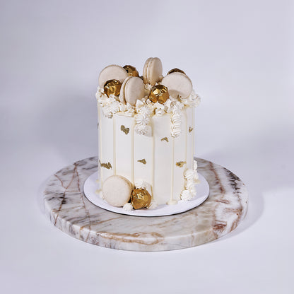 Golden Macaron Cake