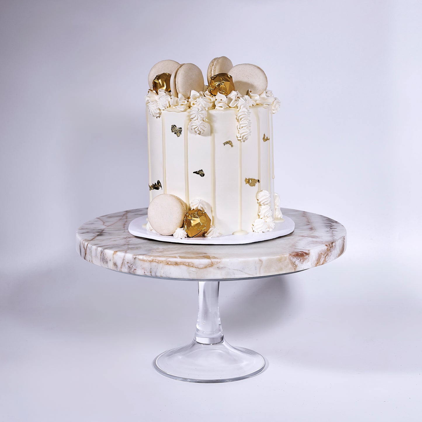 Golden Macaron Cake