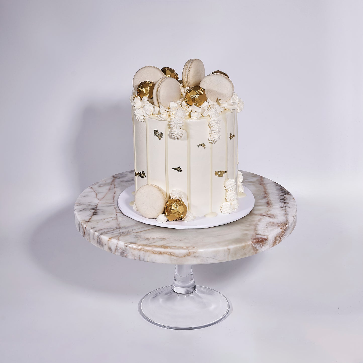 Golden Macaron Cake