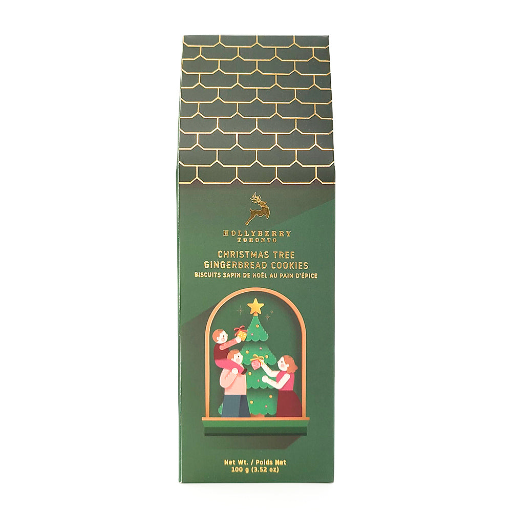 Hollyberry Gingerbread Tree Cookies