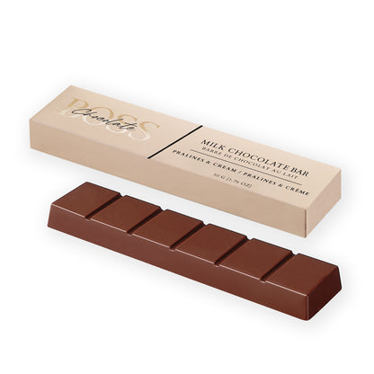 Boss Center Filled Chocolate Bar - Milk Chocolate Pralines & Cream