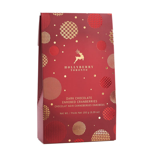 Hollyberry Dark Chocolate Enrobed Cranberries Tote Box