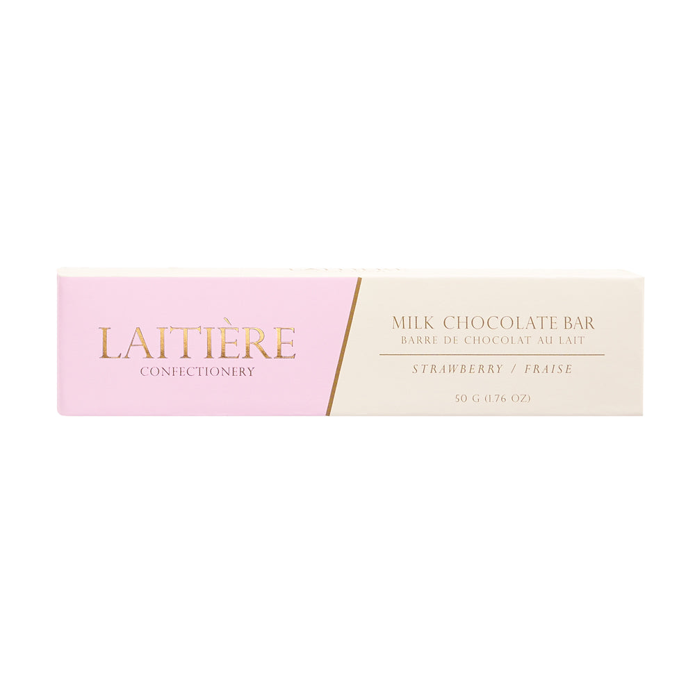 Laitière Center Filled Chocolate Bar - Milk Chocolate Strawberry