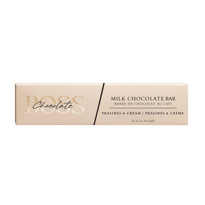 Boss Center Filled Chocolate Bar - Milk Chocolate Pralines & Cream